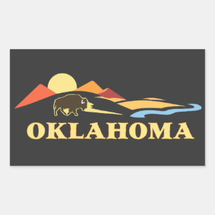 Oklahoma USA Rechteckiger Aufkleber