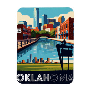 Oklahoma USA Route 66 Roadside Americana Reise 🛣 Magnet