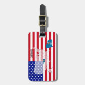 Oklahoma USA State Flag Map Gepäckanhänger (Vorderseite vertikal)