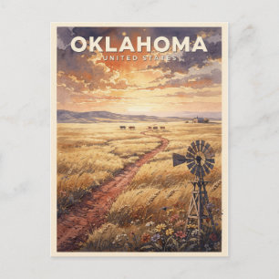 Oklahoma USA Vintage Reise Postkarte