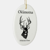 Oklahoma USA (Weißwedelhirsch) Keramik Ornament (Rechts)