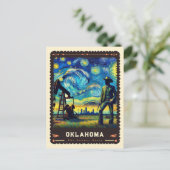 Oklahoma | Vincent Van Gogh Inspiriert Postkarte (Stehend Vorderseite)