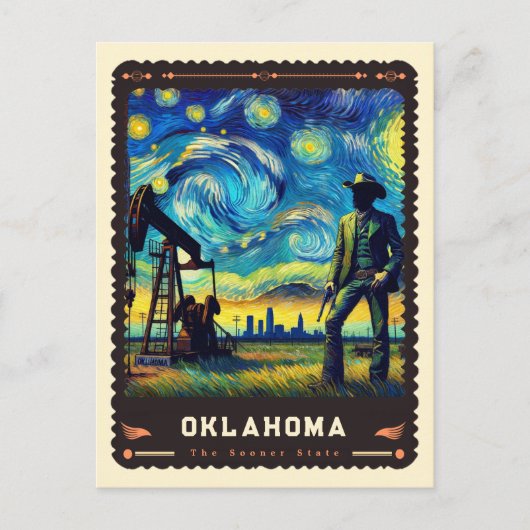 Oklahoma | Vincent Van Gogh Inspiriert Postkarte (Vorderseite)