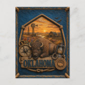 Oklahoma Vintage Reise Postkarte (Vorderseite)