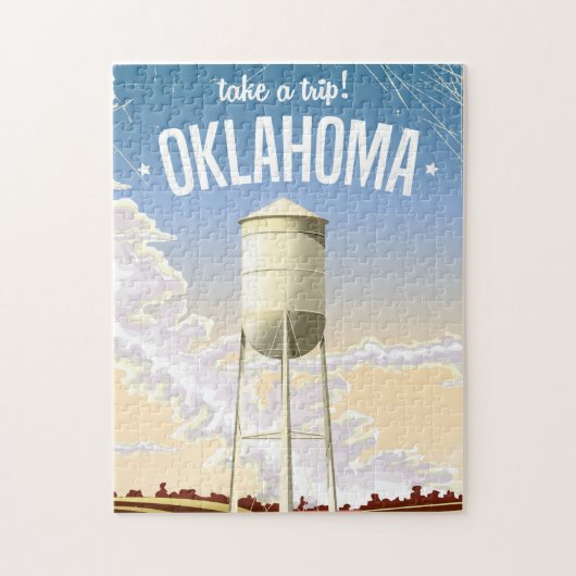 Oklahoma Vintage-Reiseplakat Puzzle (Vertikal)