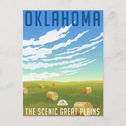 Oklahoma Vintage Travel america tulsa Postkarte (Vorderseite)