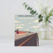 Oklahoma Vintage Travel america tulsa Postkarte (Stehend Vorderseite)