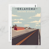 Oklahoma Vintage Travel america tulsa Postkarte (Vorne/Hinten)