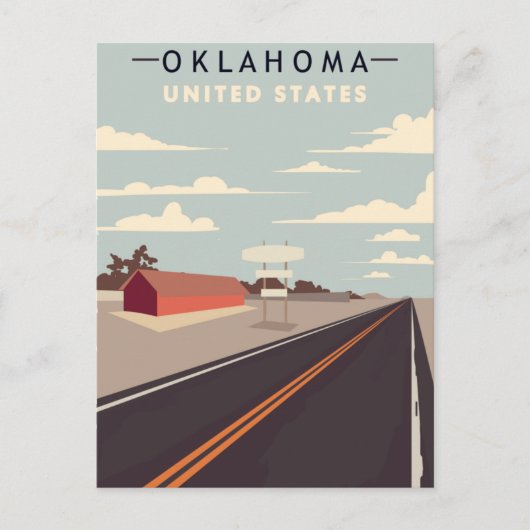 Oklahoma Vintage Travel america tulsa Postkarte (Vorderseite)