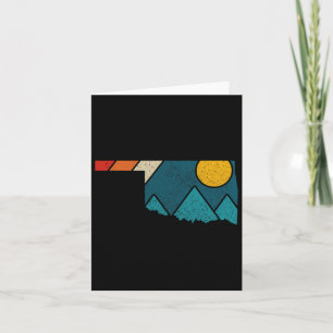 Oklahoma Vintager Staat Karte Berge Wandertour Pri