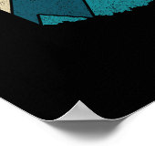 Oklahoma Vintager Staat Karte Berge Wandertour Pri Poster (Ecke)