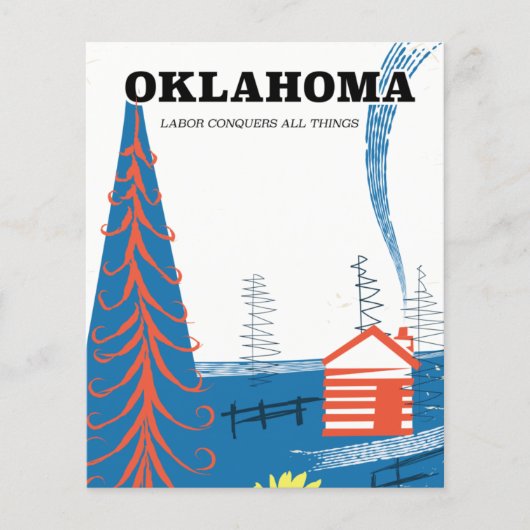 Oklahoma Vintages Reiseplakat. Flyer (Vorne)