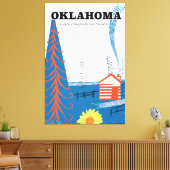 Oklahoma Vintages Reiseplakat. Leinwanddruck (Insitu (Wohnzimmer))