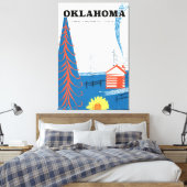 Oklahoma Vintages Reiseplakat. Leinwanddruck (Insitu (Schlafzimmer))
