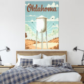 Oklahoma Wasserturm Leinwanddruck (Insitu (Schlafzimmer))