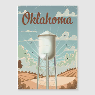 Oklahoma Wasserturm Magnetkarte