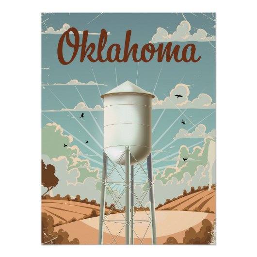 Oklahoma Wasserturm Poster (Vorderseite)