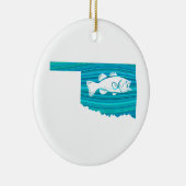 Oklahoma Wave Fishing Keramik Ornament (Rechts)