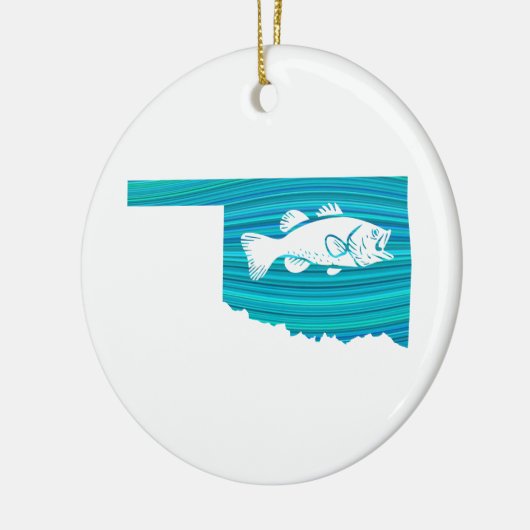 Oklahoma Wave Fishing Keramik Ornament (Links)