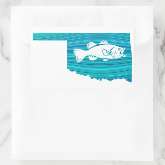 Oklahoma Wave Fishing Rechteckiger Aufkleber (Tasche)