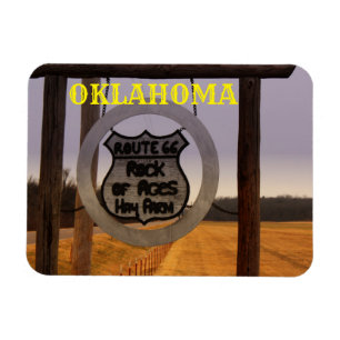 OKLAHOMA-Weg 66 quadratischer MAGNET!!! Magnet