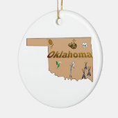 Oklahoma-Weihnachtsbaum-Verzierung Keramikornament (Links)