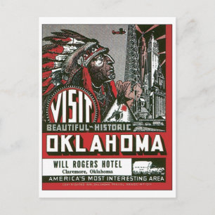 Oklahoma Will Rogers Hotel, Claremore Oklahoma Postkarte