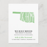 OKLAHOMA Wir haben neue Adresse Neue Zuhause Postk