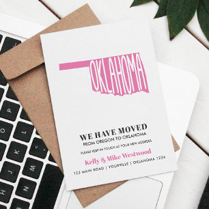 OKLAHOMA Wir haben neue Adresse Neue Zuhause versc Postkarte