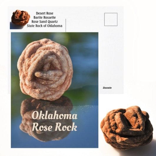 Oklahoma Wüste Rose Rock Staat Rock Fotografie Postkarte