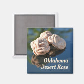 Oklahoma Wüstenrose-Sand-Quarzstein Magnet (Vorderseite/Rückseite)