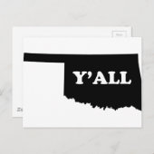 Oklahoma Yall Postkarte (Vorne/Hinten)