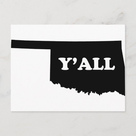 Oklahoma Yall Postkarte (Vorderseite)