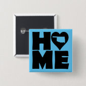 Oklahoma Zuhause Heart Staat Button Abzeichen Butt (Vorne & Hinten)