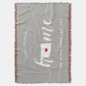 Oklahoma Zuhause Staaten Personalisiert Decke (Vorderseite Vertikal)