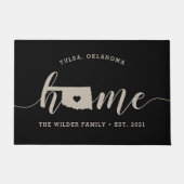 Oklahoma Zuhause Staaten Personalisiert Fußmatte (Vorderseite)