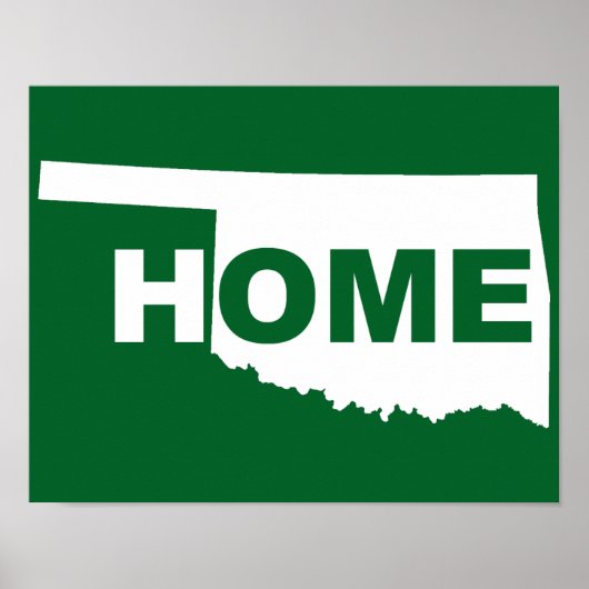 Oklahoma Zuhause weg vom Staat-Poster-Zeichen Poster (Vorne)