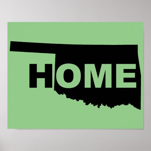Oklahoma Zuhause weg vom Staat-Poster-Zeichen Poster (Vorne)