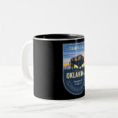 Oklahoma Zwei-Tone-Kaffee-Tasse Zweifarbige Tasse (Vorderseite Links)