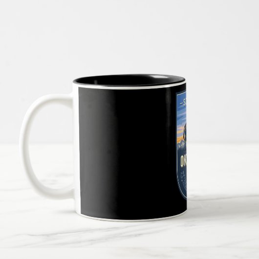 Oklahoma Zwei-Tone-Kaffee-Tasse Zweifarbige Tasse (Links)