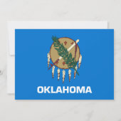 Oklahoman Flag, Fahne von Oklahoma Wedding Einladung (Rückseite)