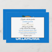 Oklahoman Flag, Fahne von Oklahoma Wedding Einladung (Vorne/Hinten)