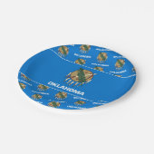 Oklahoman Flag, Flag of Oklahoma Pappteller (Schrägansicht)