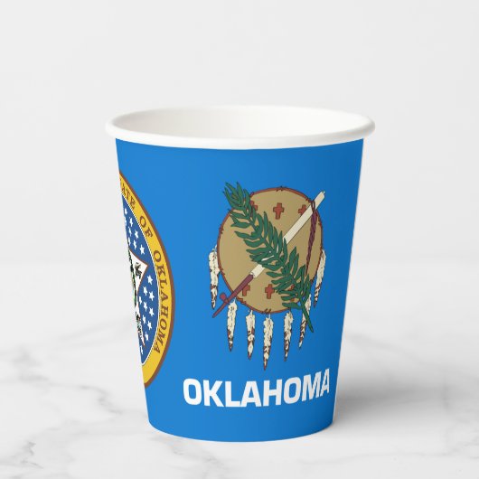 Oklahoman Flag & Seal, Flag of Oklahoma Pappbecher (Rückseite)