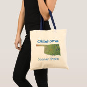 Oklahoman Map Bag Tragetasche (Vorderseite (Produkt))