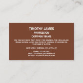 Oklahoman-Siegel, Siegel von Oklahoma Visitenkarte (Rückseite)