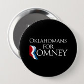 Oklahomans für Romney - .png Button (Vorne & Hinten)