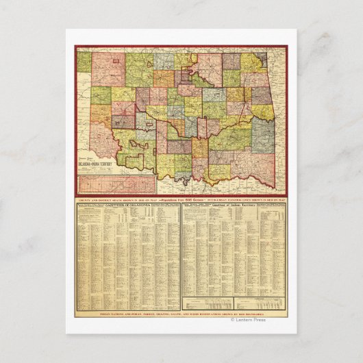 OklahomaPanoramakarte Oklahoma Postkarte (Vorderseite)