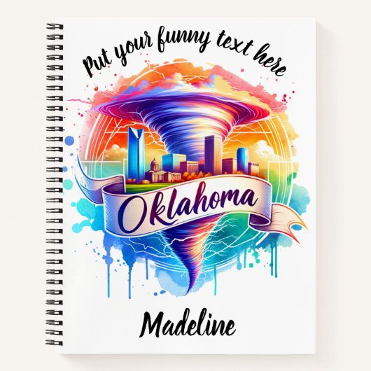 Oklahomas lebhafte Tornado-Kunst Notizblock (Vorderseite)