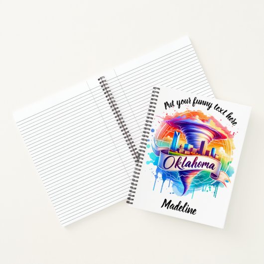 Oklahomas lebhafte Tornado-Kunst Notizblock (Innenseite)